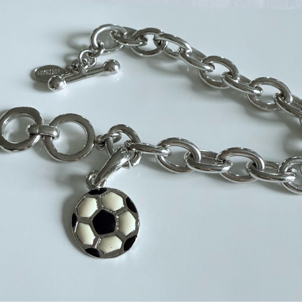 ⚽ Soccer Ball Charm Bracelet by Cookie Lee - Picture 5 of 6